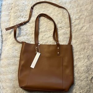 Henny & Lev brown vegan leather tote purse